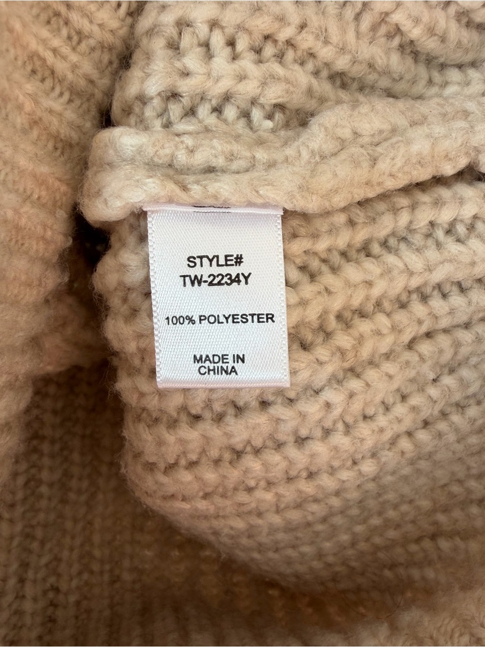 Zenana Oatmeal Ribbed Knit Collared Sweater - Picture 5 of 5
